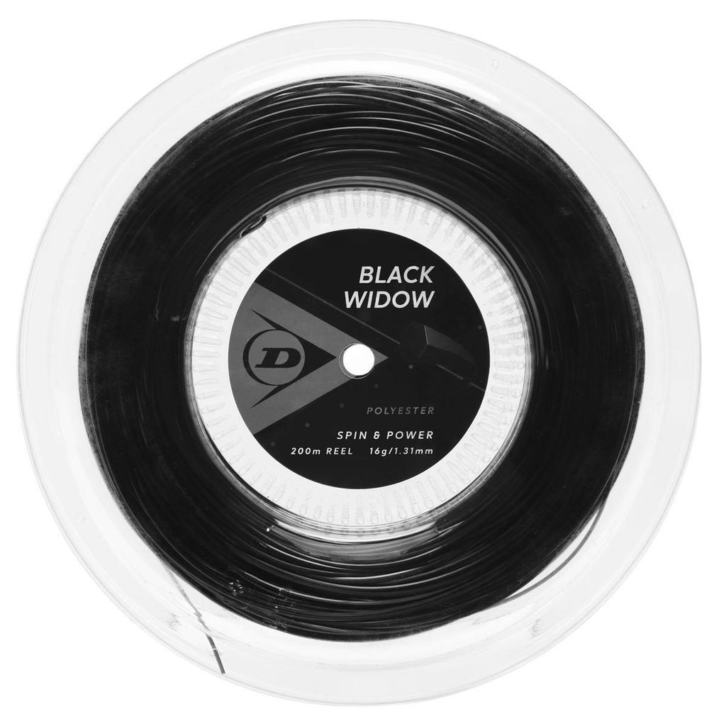 Corda Dunlop Black Widow 16g 1.31mm Rolo Com 200 Metros Preto