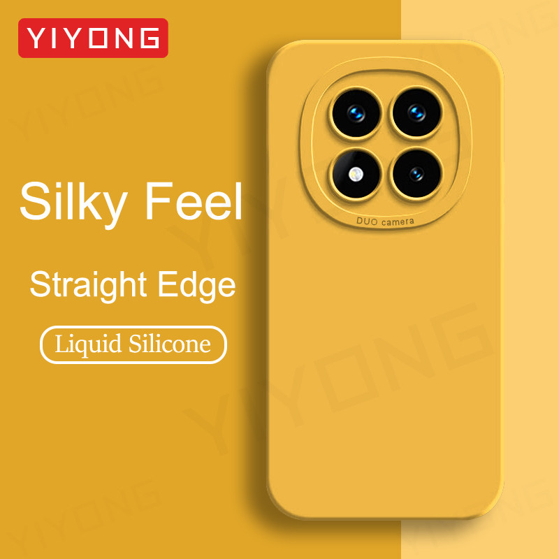 Para Redmi Note15 Pro YIYONG Sensação Sedosa Silicone Líquido Capa Macia Xiaomi Nota 15 14 Plus Xiomi Caso De Telefone G