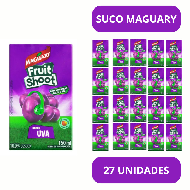 Suco Maguary Fruit Shoot 150ml Maracuja / morango / uva  / laranja em Oferta na Shopee