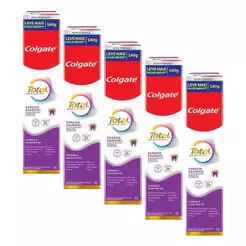 Kit 5 Cremes Dentais Colgate Total Gengiva Reforçada 140g