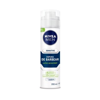 Espuma de Barbear Nivea Men Sensitive Ultra Glide 200ml em Oferta na Shopee