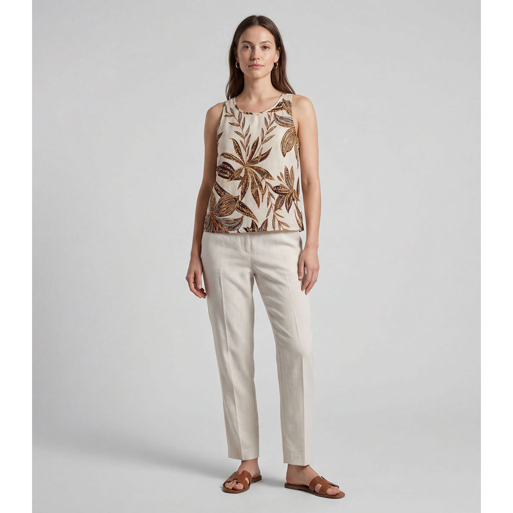 Regata Feminina Em Viscose Infinita Cor Bege em Oferta na Shopee