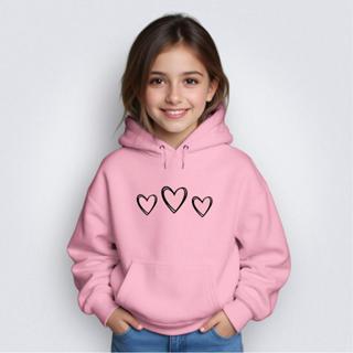 Moletom Infantil Blusa Bolso Canguru Gola Careca 3 Corações Menino Menina Lançamento em Oferta na Shopee