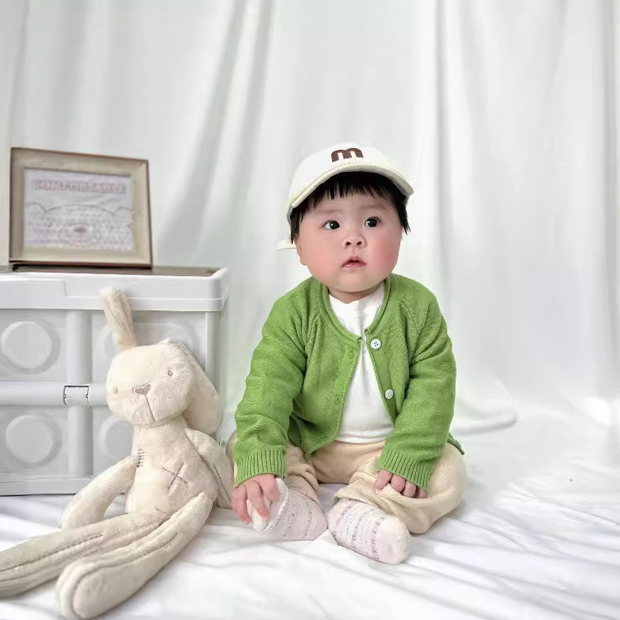 Fornecimento ao vivo 2024 novo estilo roupas infantis camisola primavera bebê crianças em torno do pescoço jaqueta de co