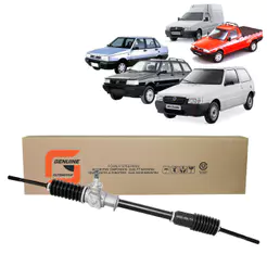 Caixa Setor Direcao Fiat Uno 2006 2011 Sem Pino Axiais Coifas Produto Novo