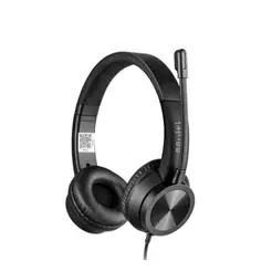 Headset com fio USB e adaptador USB-C HF1100 Multi