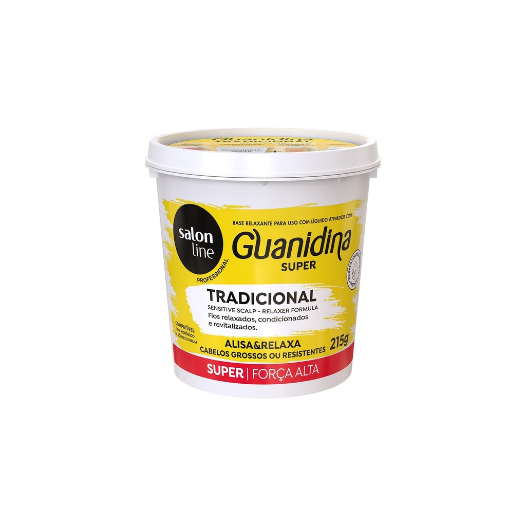 Guanidina Tradicional Super Forte Alisa e Relaxa Salon Line 215gr