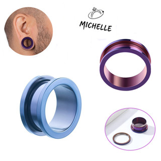 Alargador Aço Cirúrgico Roxo e Azul Michelle em Oferta na Shopee