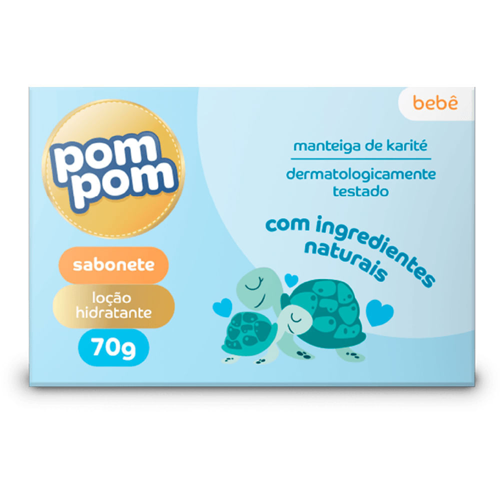 Sabonete Pom Pom Baby Hidratante 70g em Oferta na Shopee