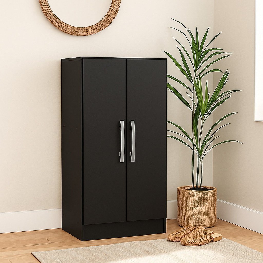 Sapateira 2 Portas e 3 Prateleiras Monaco Preto