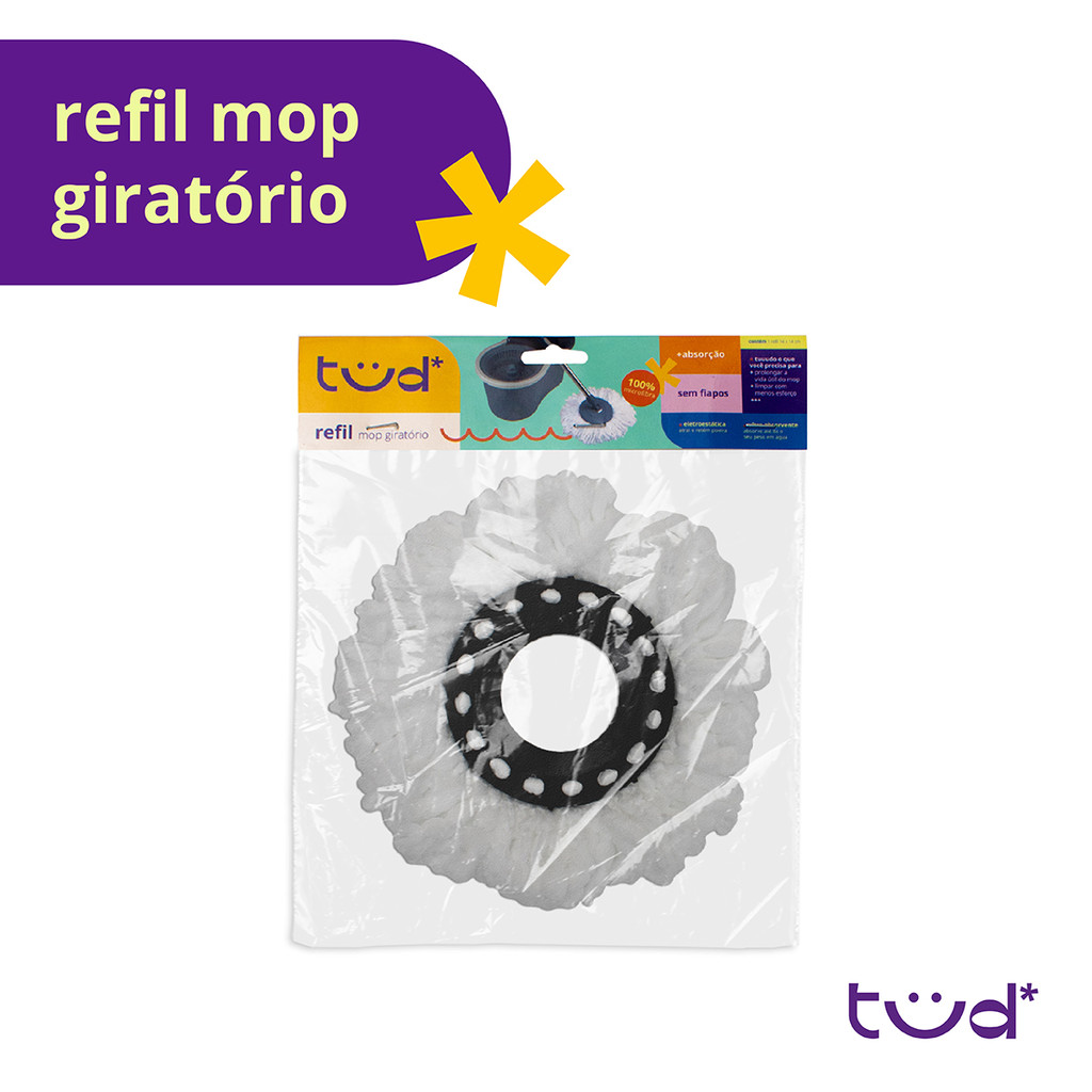 refil mop giratório limpeza - Tud · foto 2