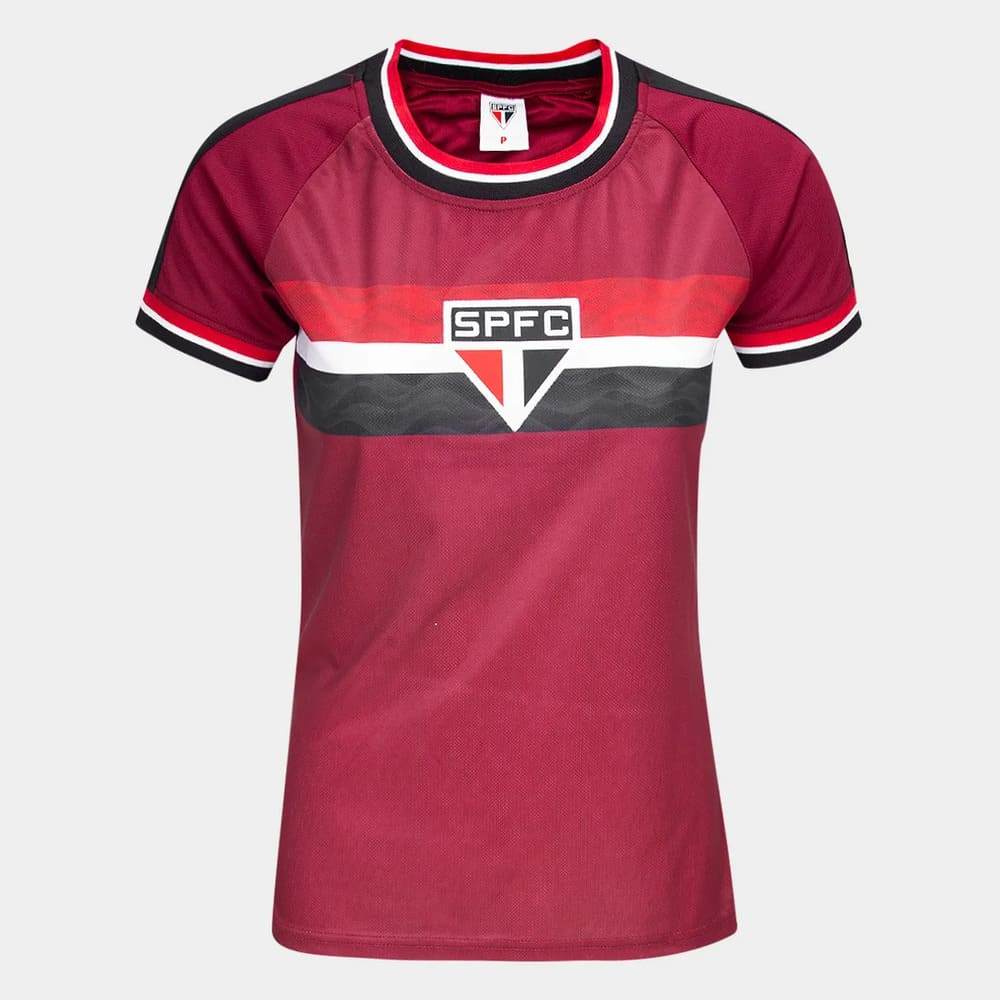 Camiseta São Paulo Tri Feminina Bordô