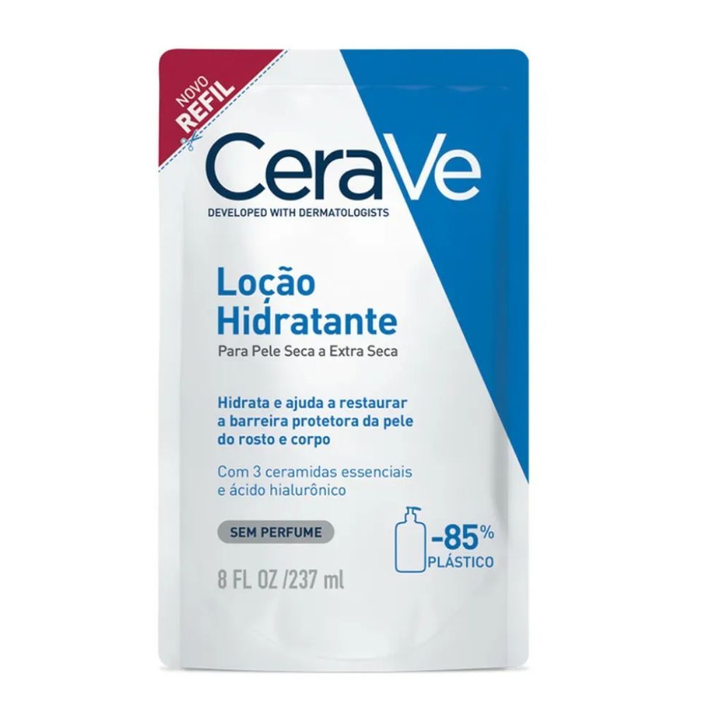 Loção Hidratante CeraVe Peles Secas e Extra Seca Refil 237ml em Oferta na Shopee