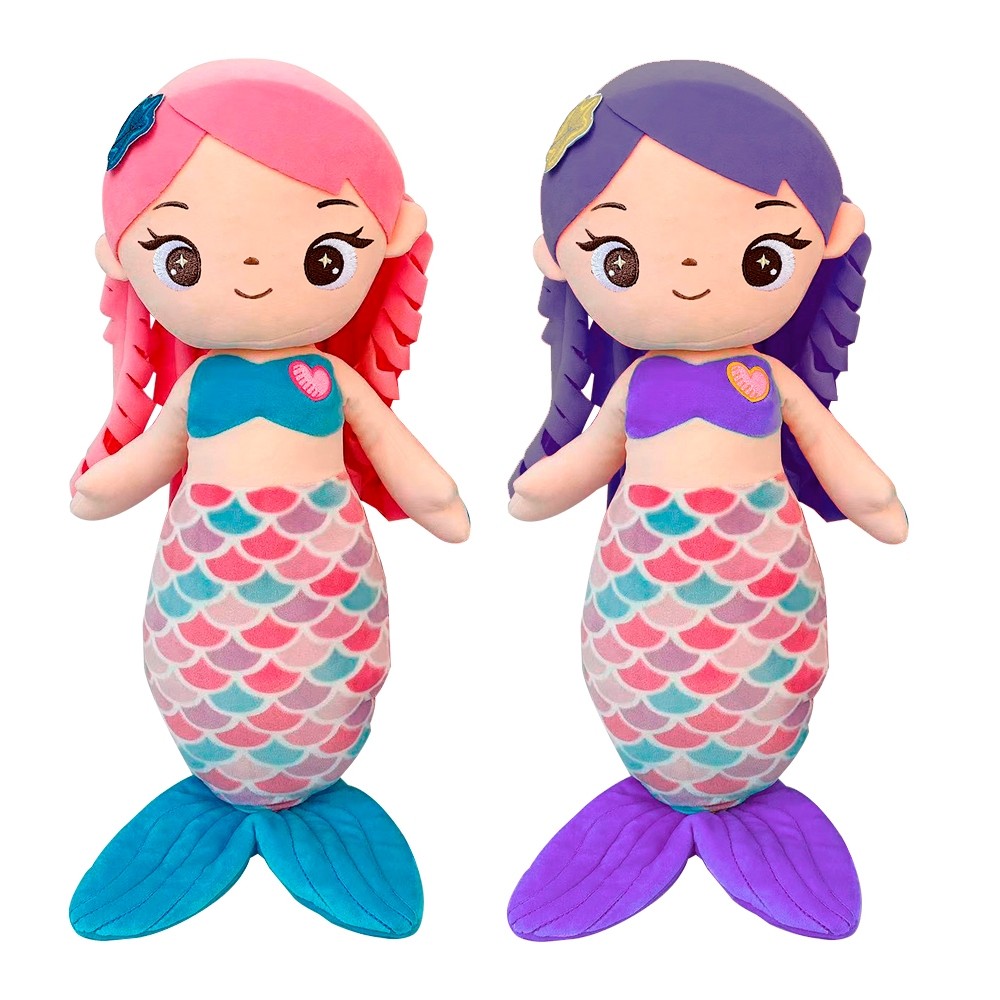 Sereia Pelúcia Boneca Fofinha Aventura Mágica 40cm - CAA Toys