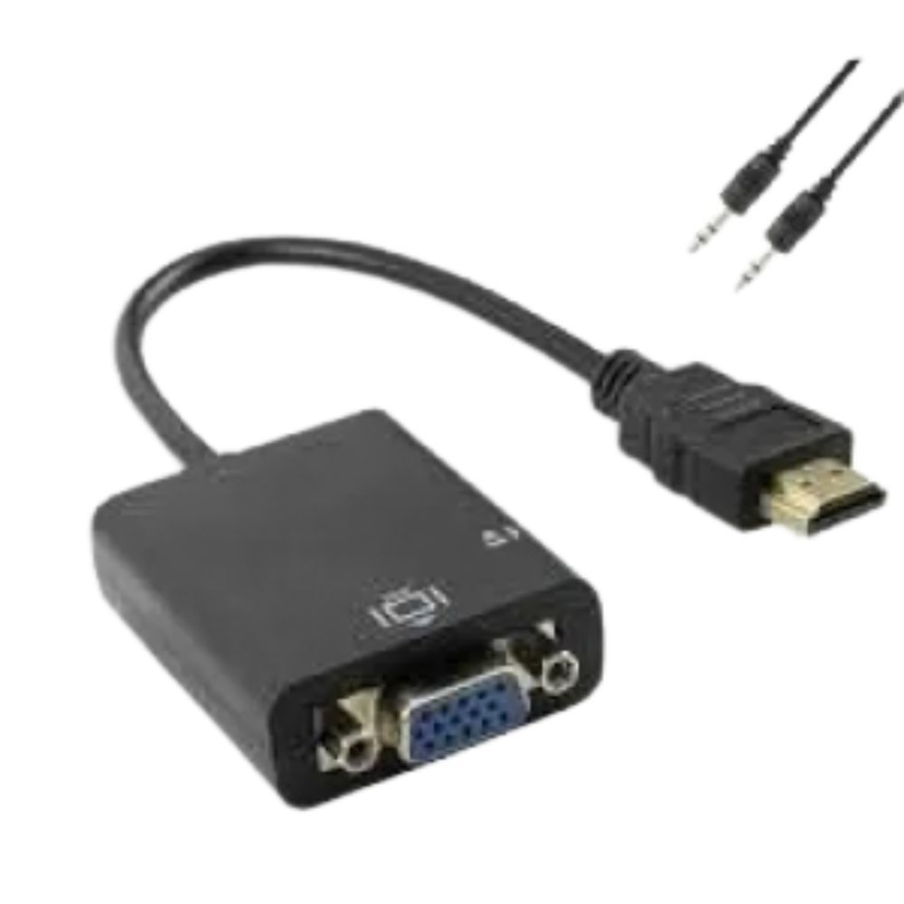 Conversor HDMI para VGA com saída de áudio