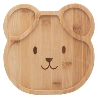 Prato Infantil de Bambu Cachorrinho Dog Lyor 20cm Pratinho Bebê Criança Refeição Introdução Alimentar Ecológico Presente