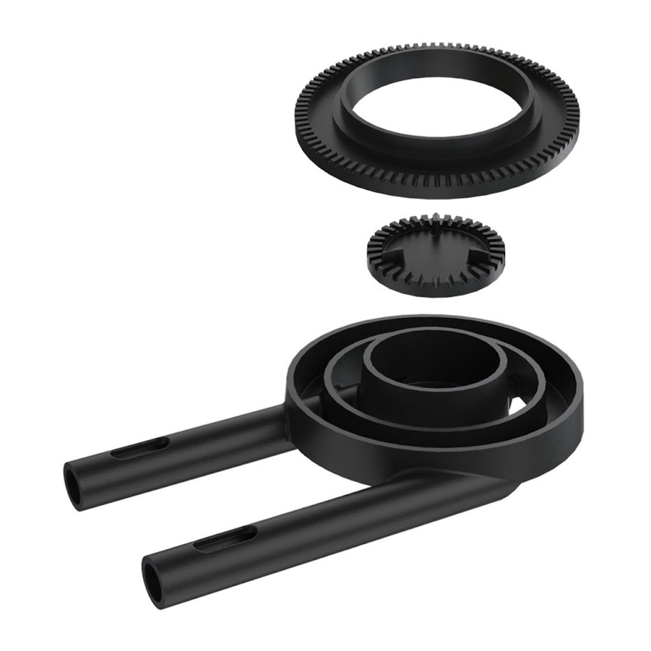 Queimador Duplo MITJ Completo Fogão Industrial Ferro 17,5cm