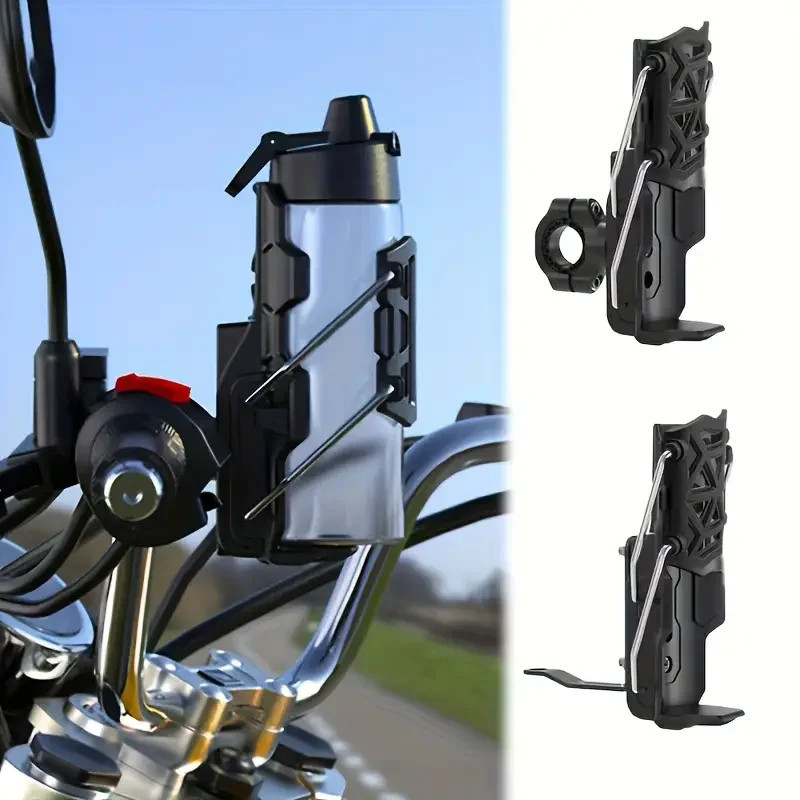 Suporte de garrafa de água para motocicleta com guidão ajustável, suporte de copo durável e universal para bicicleta — imagem 2 de 2