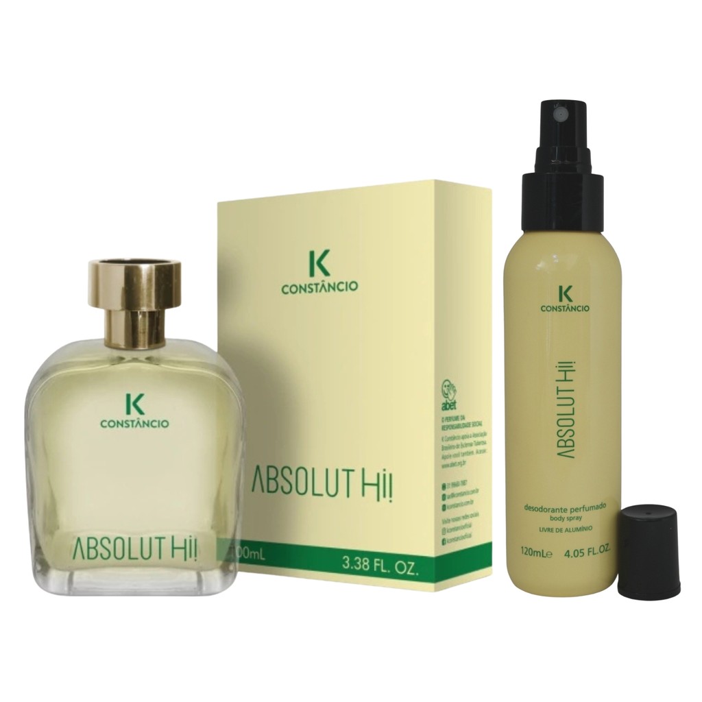 Kit K Constancio Absolut Hi Colônia e Desodorante Perfumado