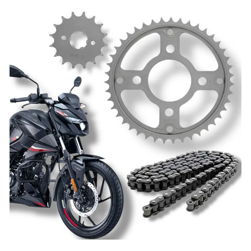 Kit Relação Transmissão Bajaj Pulsar N 150 N150 Cinza