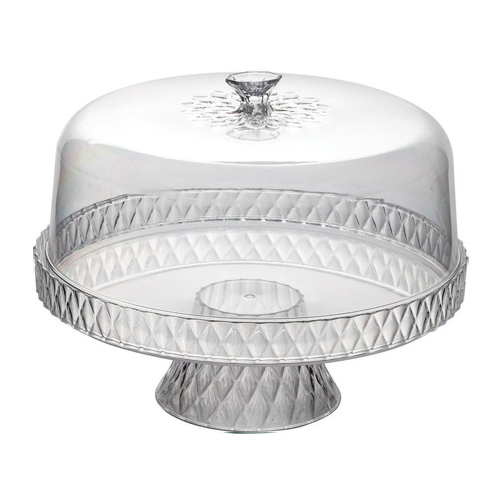 Boleira com Pé Petisqueira Plástico Incolor Glamour Plasútil em Oferta na Shopee