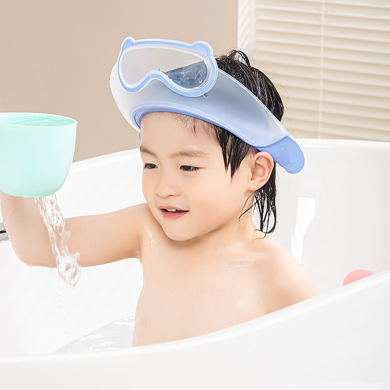 Bebê shampoo ferramenta útil crianças touca de retenção de água crianças banho shampoo chapéu lavagem de cabelo do bebê 