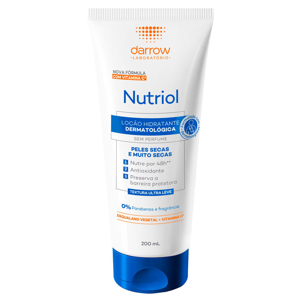 Loção Hidratante Darrow Nutriol Peles Secas e Muito Secas Sem Perfume 200ml em Oferta na Shopee