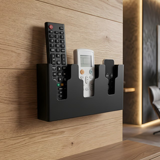 Suporte De Parede 3 Divisórias Porta Controle Remoto Universal Ar Tv Ventilador C/ Furo + Parafusos em Oferta na Shopee