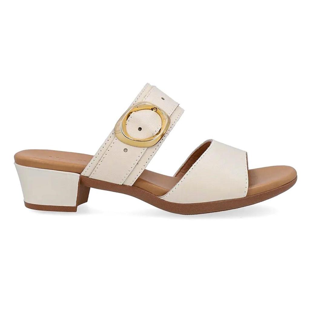 Tamanco Usaflex Feminino Salto Bloco Couro Fivela UD12001