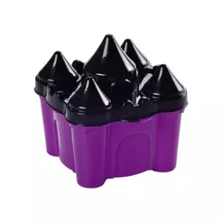 Pote Castelo Halloween Dia das Bruxas Roxo Preto Doces Gostosuras Travessuras Plasútil