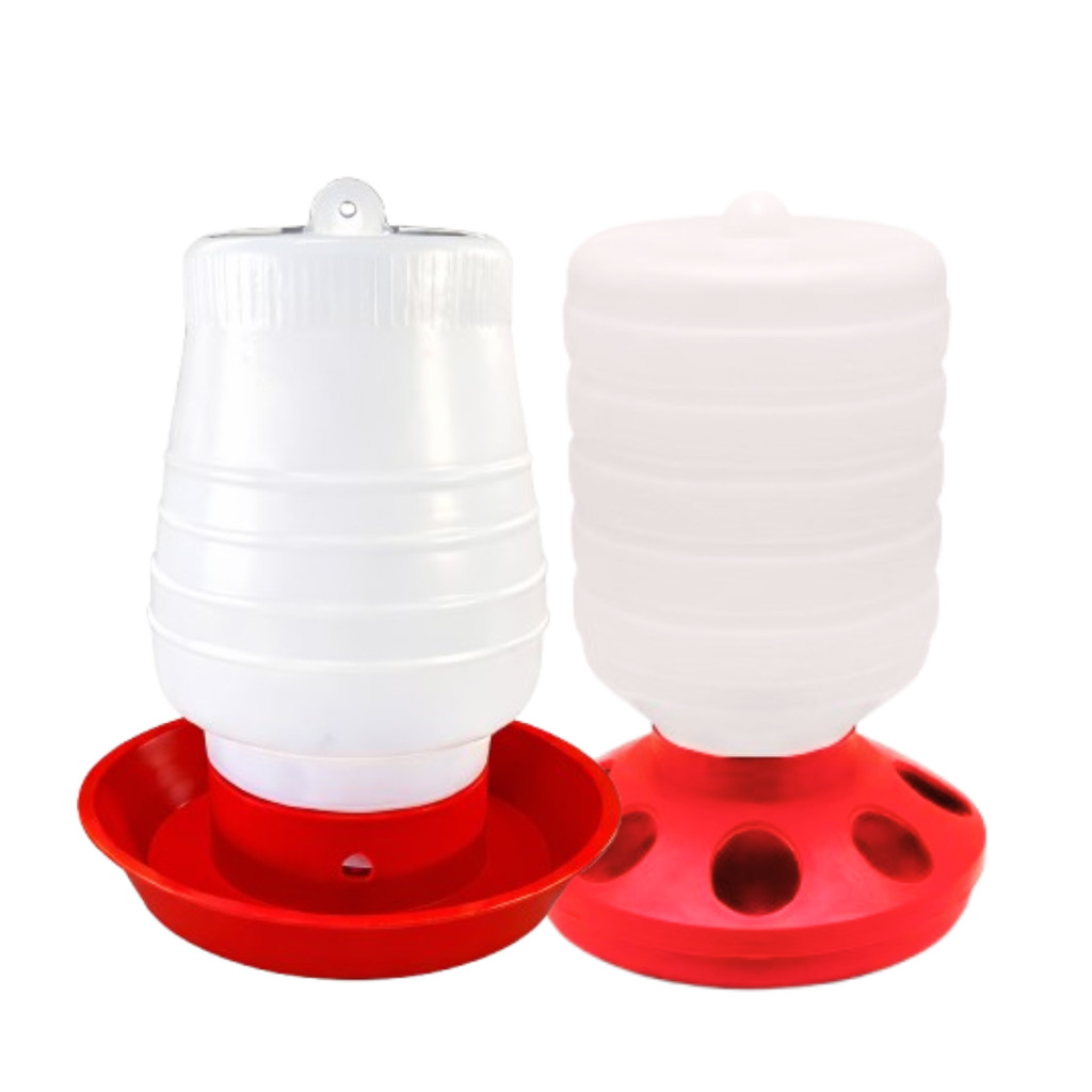 Bebedouro e Comedouro Galinhas Aves Automático Pendurável 1,5Kg E 2L