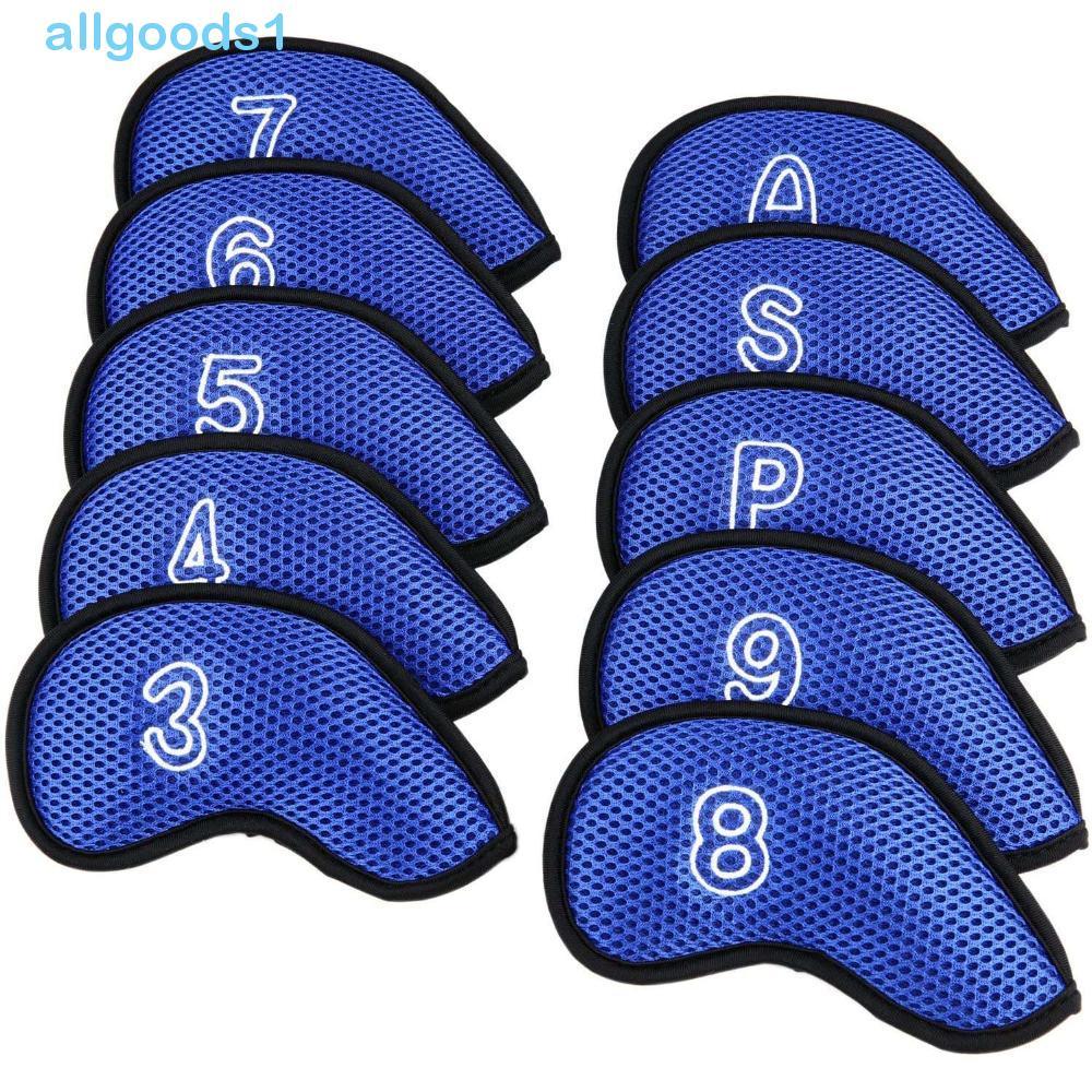 ALLGOODS Golf Headcovers Sports 3,4,5,6,7,8,9 , P , S , A 10pcs Capa Protetora Para Cabeça De Golfe Conjunto De Capas De