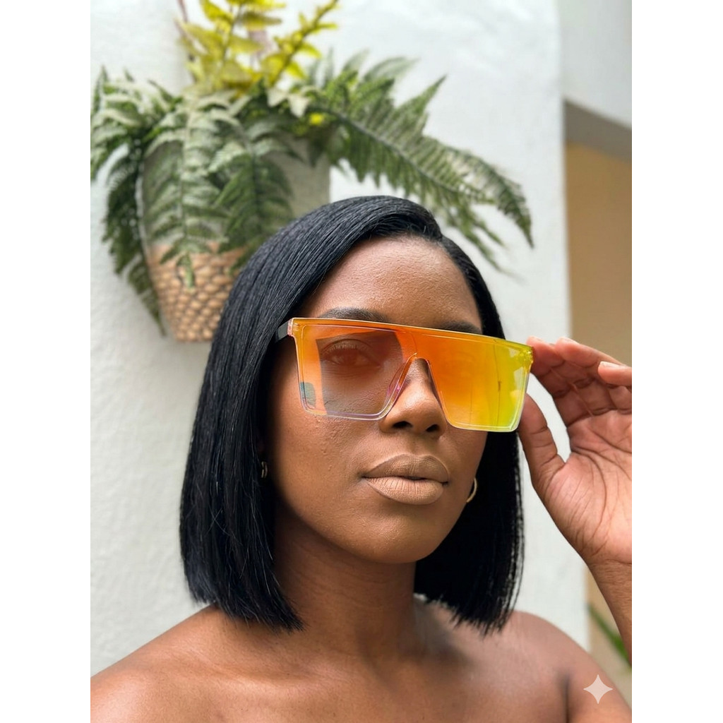 Óculos de Sol Feminino Unisex Quadrado grande proteção UV400 Oversize Moda Hype 2026