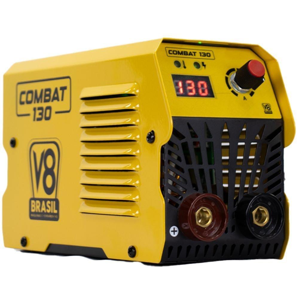 Máquina Solda Inversora MMA Combat 130A 220V Mono V8 BRASIL