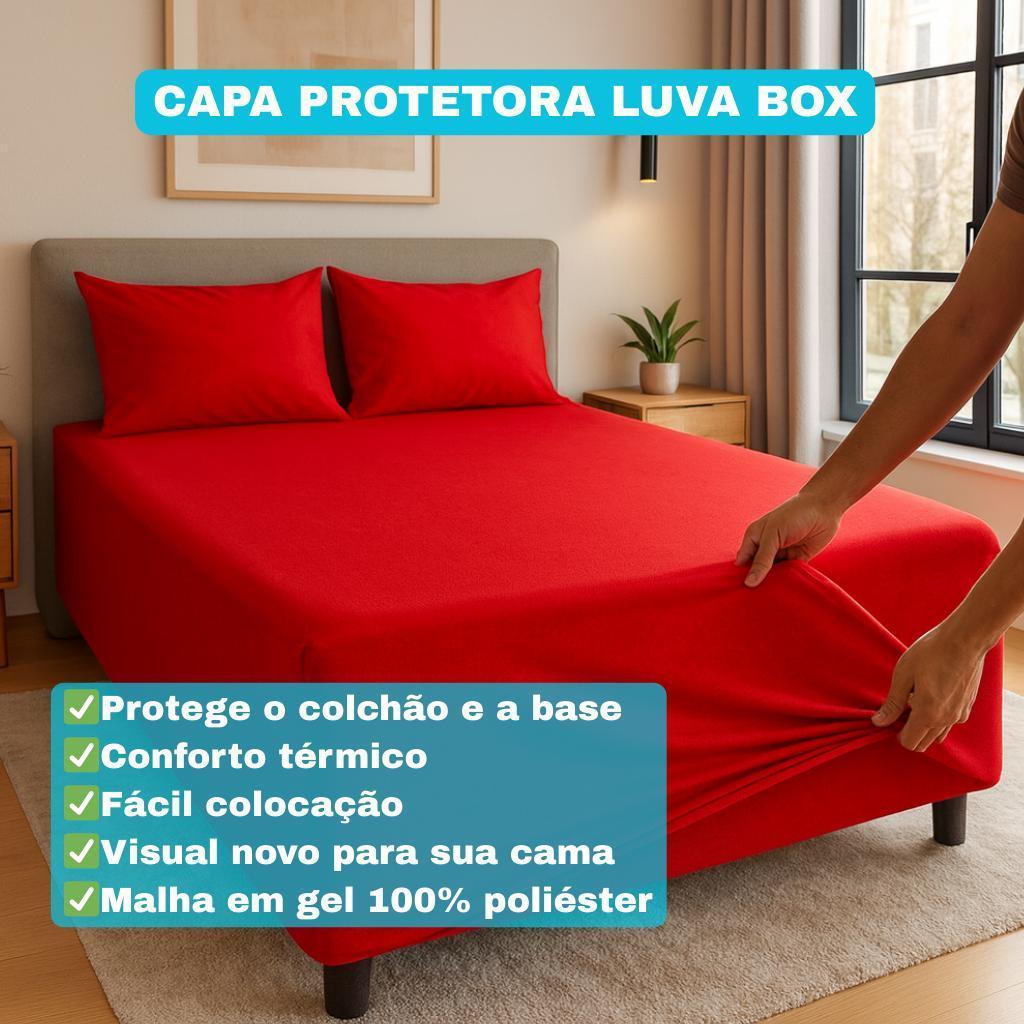 Capa Luva Box Casal Malha Gel Com Fronhas - Alta Qualidade Direto da Fábrica