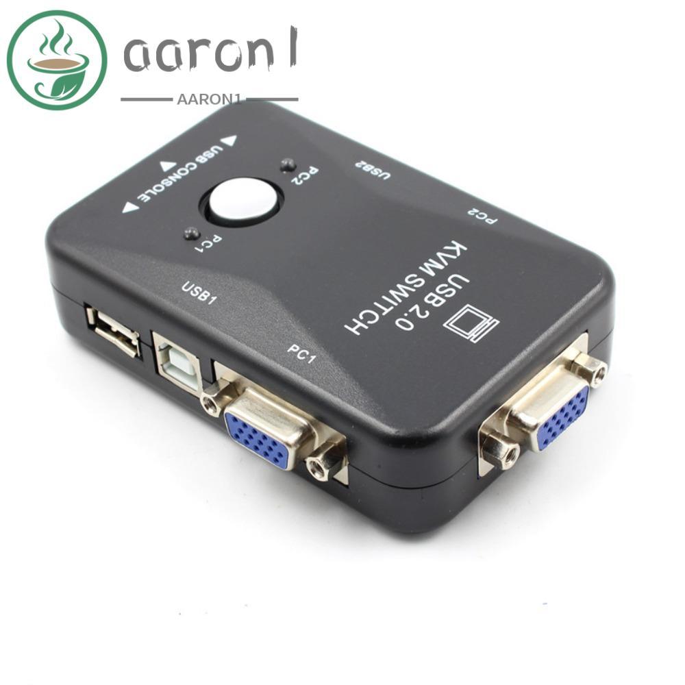 Interruptor KVM VGA De 2 Portas AARON1 , 2 Em 1 Switcher USB 2.0 Switch Splitter , Operação Simples