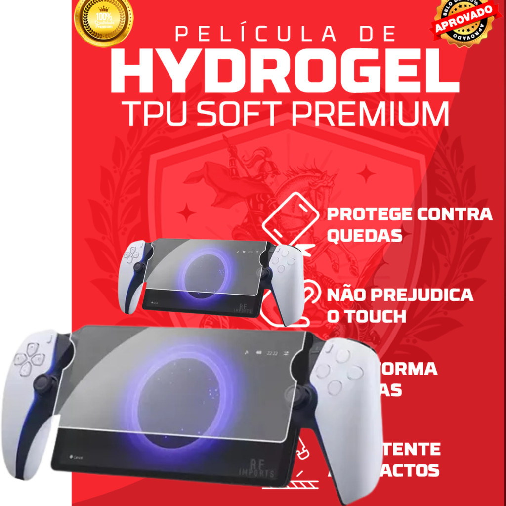Película Hidrogel HD para Playstation Portal, PSP e PS Vita (Todos Modelos) – Anti Risco e Alta Resistência