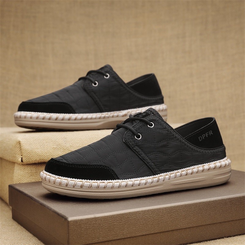 Sapatos Planos Masculinos Novos de Verão em Lona Casual Estilo Pescador