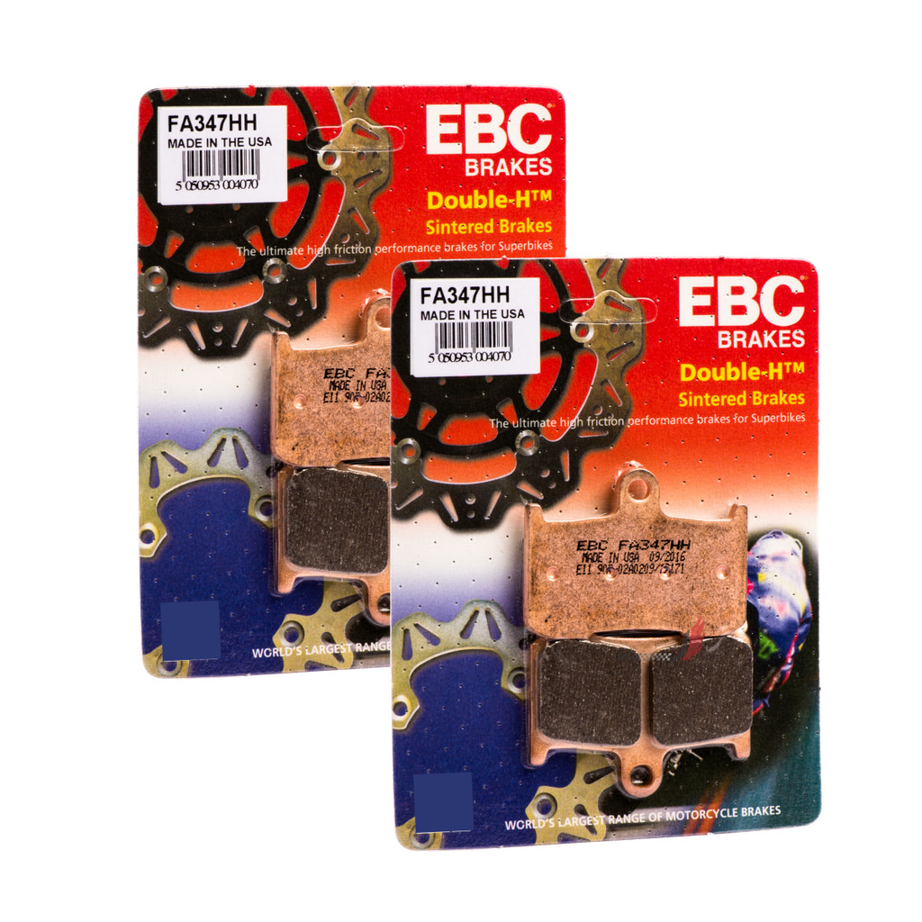 Kit 2 Pares Pastilha Freio EBC Sinterizada FA347HH Double-H Z800 Z900 GSX-S750 B-King Tiger 1050 Street Triple 675R