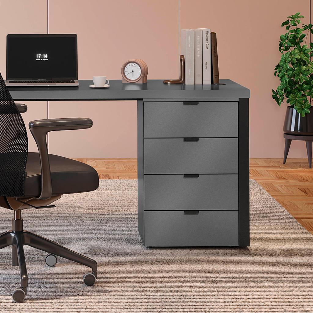 Gaveteiro Kappesberg 4 Gavetas Office Platinum 46cm