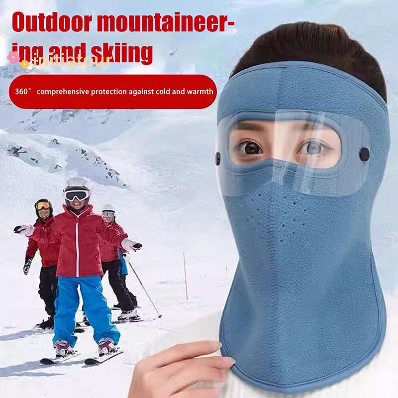 [Init-t] Máscara Facial De Ciclismo De Inverno À Prova De Vento Para Homens E Mulheres Esqui , Snowboard , Motocicleta ,