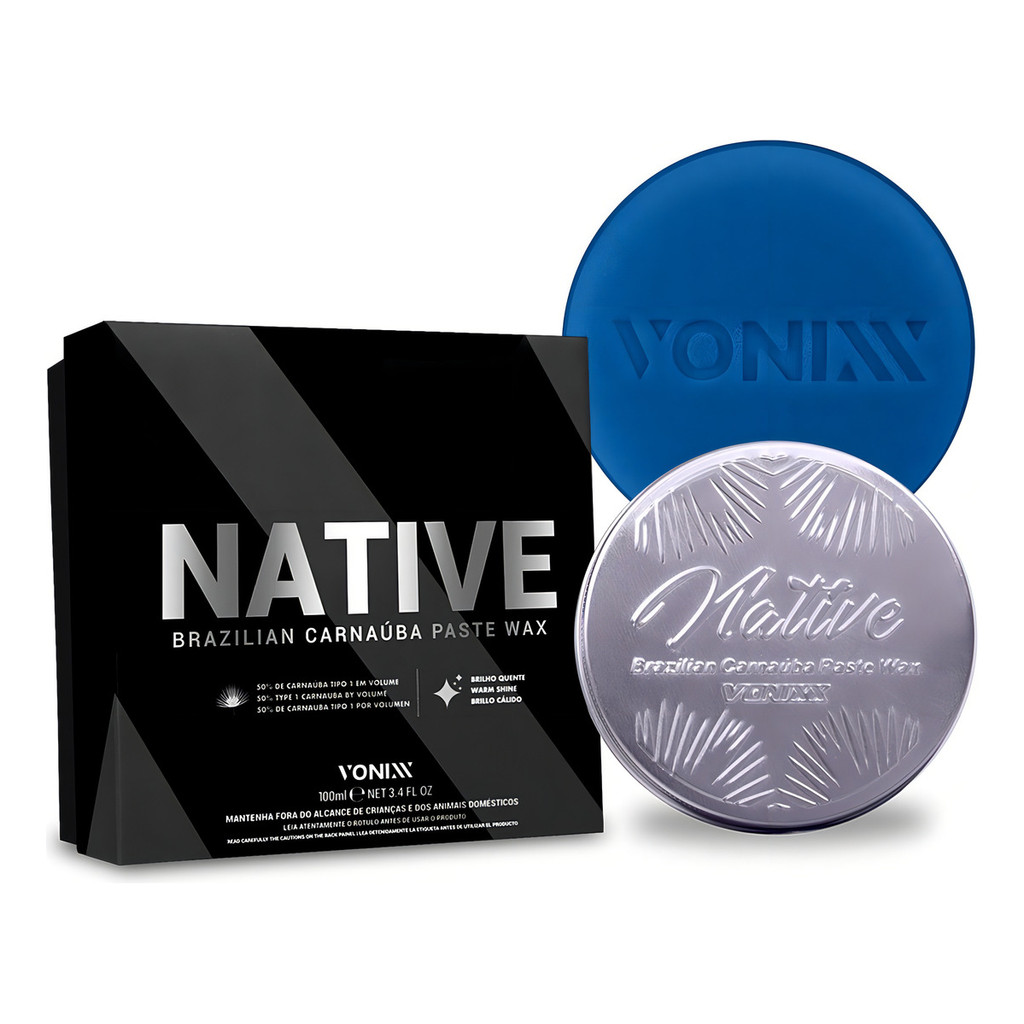 Cera Automotiva Vonixx Native Pasta Carnaúba Cristalizadora
