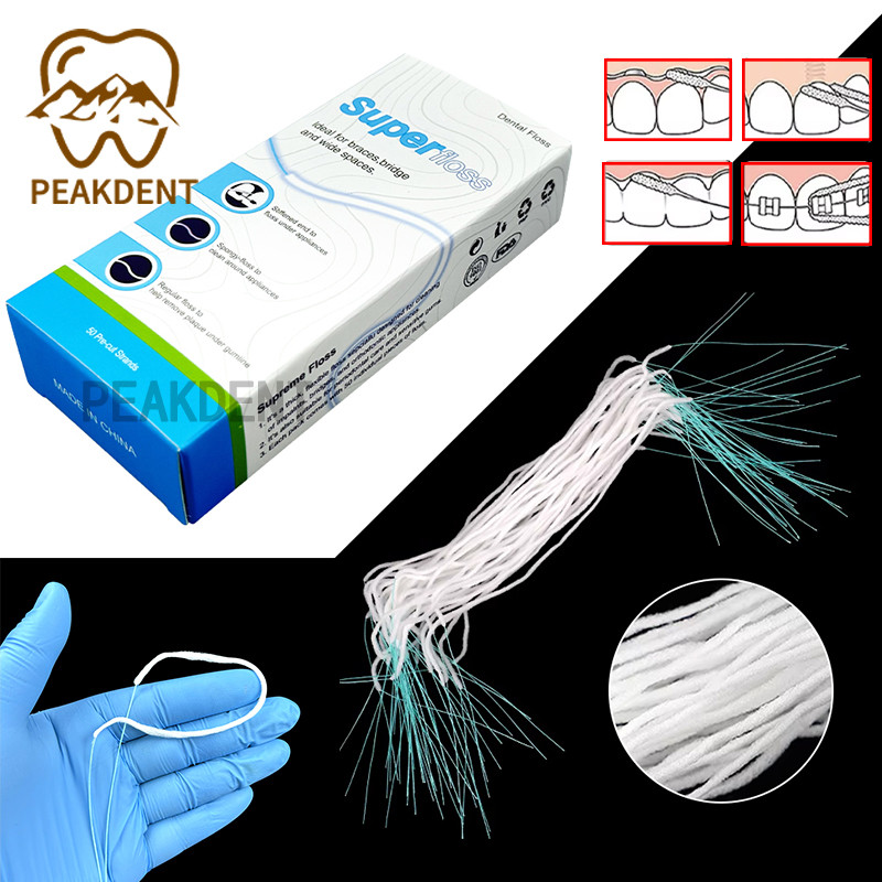 50 Unidades/Caixa Fio Dental Threaders 3 Em 1 Adequado Limpeza interdental dos dentes