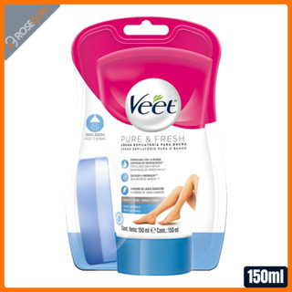 Creme Depilatório para o Banho Veet Pure & Fresh Peles Delicadas 150ml em Oferta na Shopee