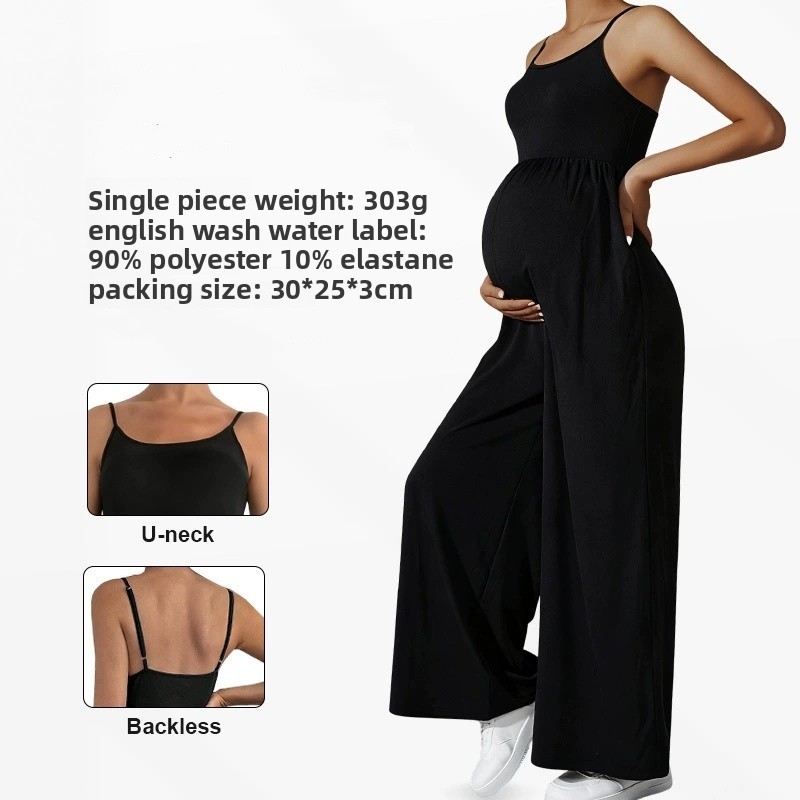 Outono novo estilo maternidade wear estilingue macacão solto mais magro olhar Casual ao ar livre wear maternidade wear m