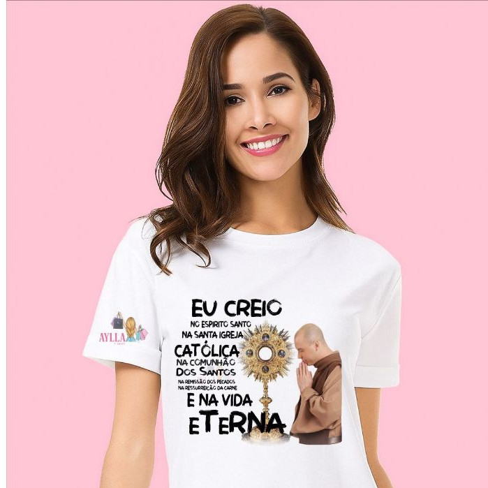 CAMISETA UNISEX Blusa t-shirt FREI GILSON, AVENIDA PAULISTA, SÃO MIGUEL, CATOLICO, 4 MANHÃ MOVIMENTO CATOLICO plus size