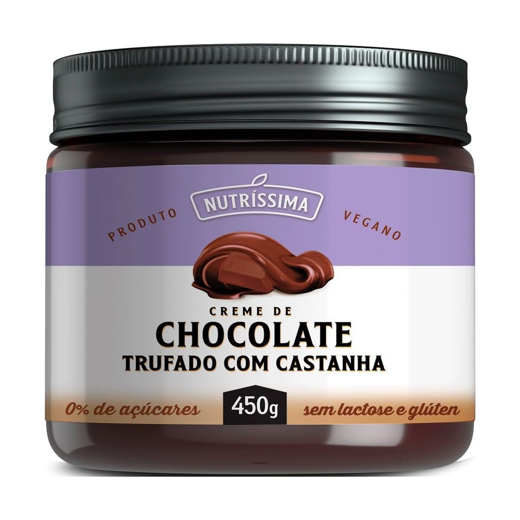 Creme de Chocolate Trufado Com Castanha - 450g - Nutrissíma