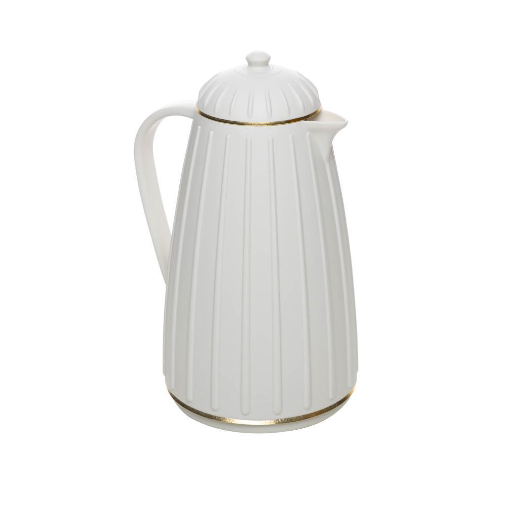 Garrafa Térmica Wolff Carrossel Branca 1L Plástico para Café Chá Água Bebidas Quentes ou Frias Mesa Casa Escritório · foto 2