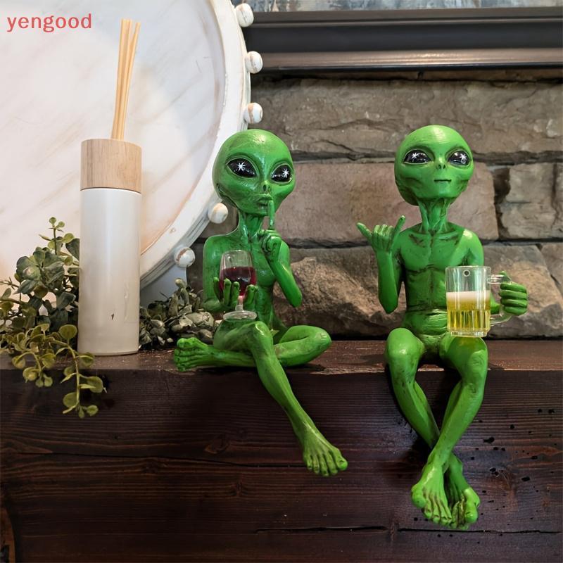 (YGD) Ornamento De Estátua De Resina De Alienígena Esculturas E Estátuas De Jardim Quintal Melhor Decoração De Arte Para em Oferta na Shopee
