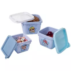 Kit 3 Potes Papinha Patrulha Canina Baby Azul Plasútil